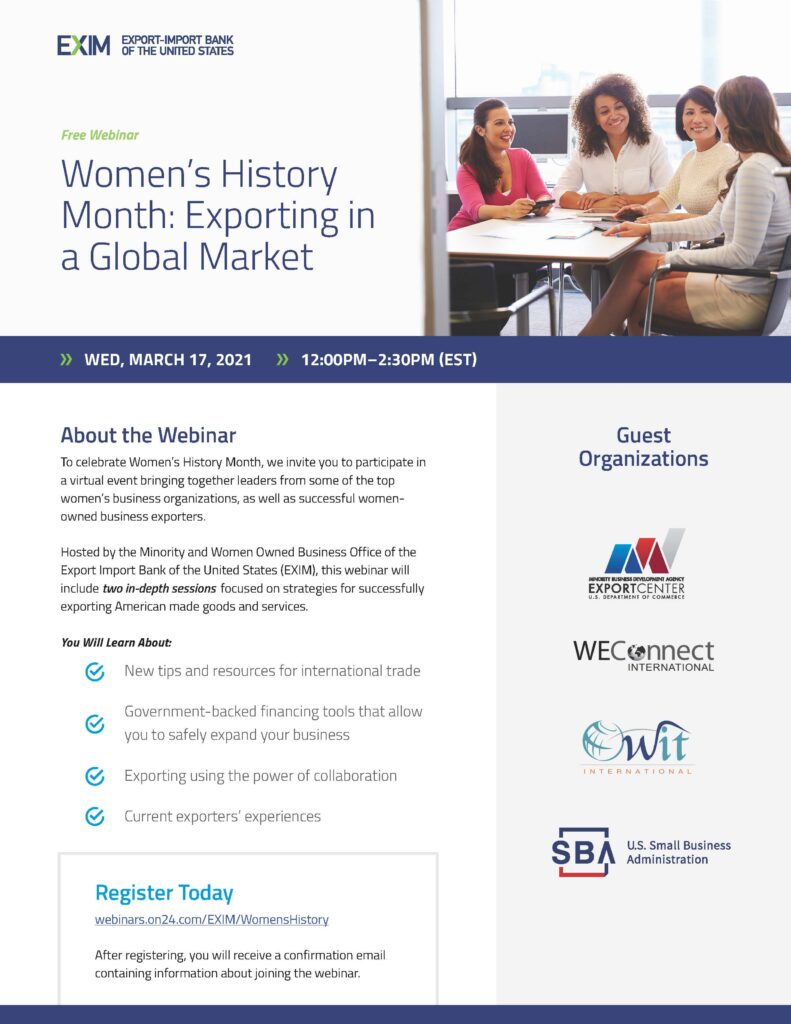 Women's History Month webinar