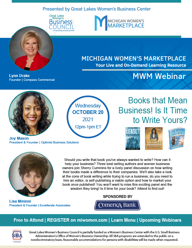 MWM Webinar - Books that Mean Business! Is It Time to Write Yours?