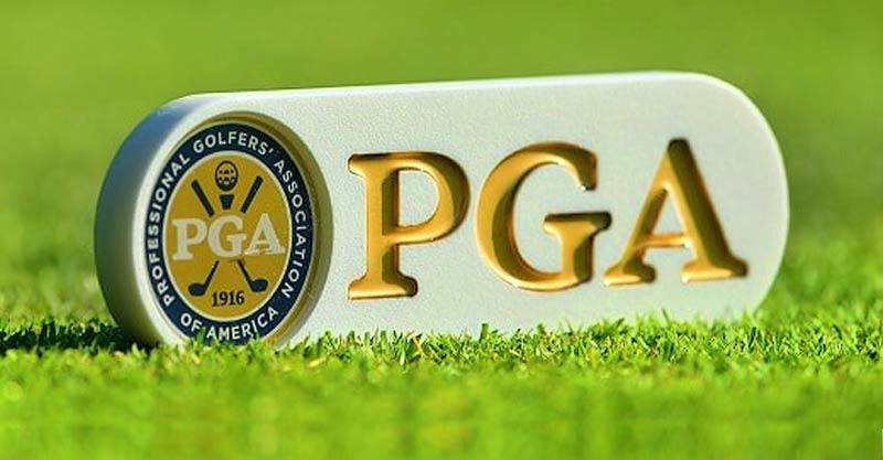 PGA logo on green grass