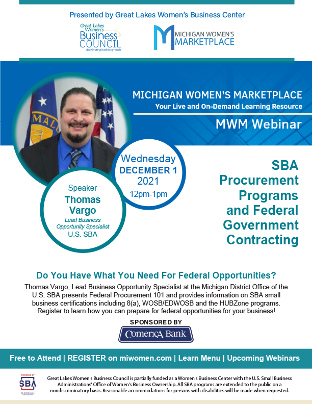 SBA Procurement Programs and Federal Government Contracting Great