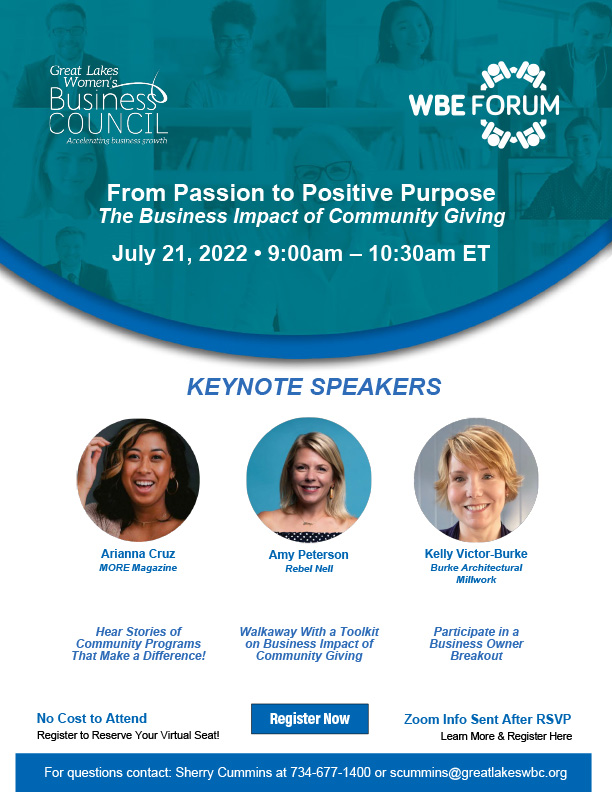 3rd Quarter WBE Forum | Speakers: Arianna Cruz, MORE Magazine | Amy Peterson, Rebel Nell | Kelly Victor-Burke, Burke Architectural Millwork