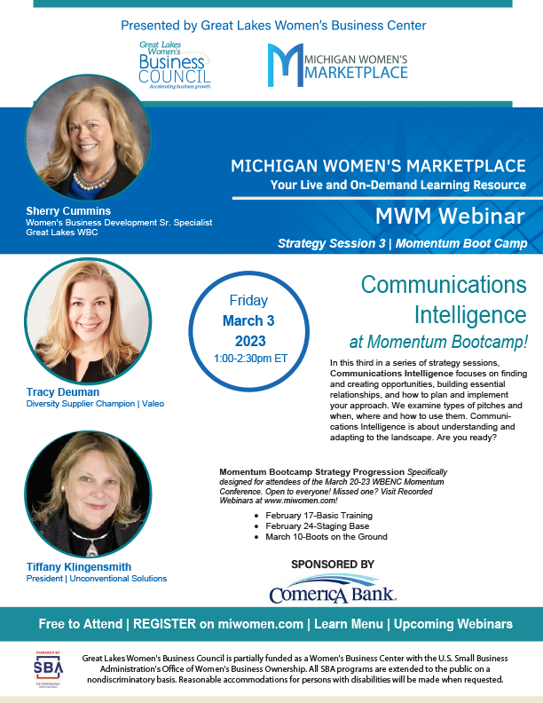 MWM Webinar 3 3 2023 | Momentum Boot Camp Communications Intelligence