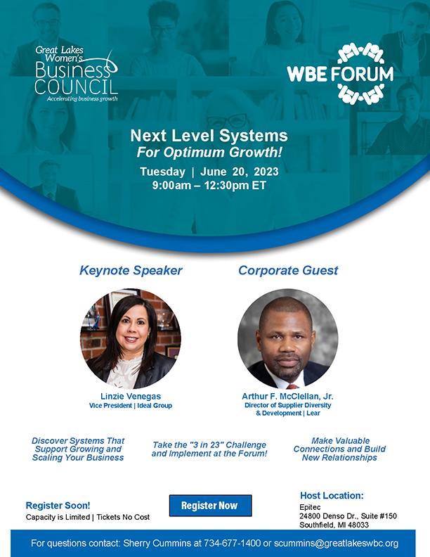 WBE Forum SE MI  | Next Level Systems For Optimum