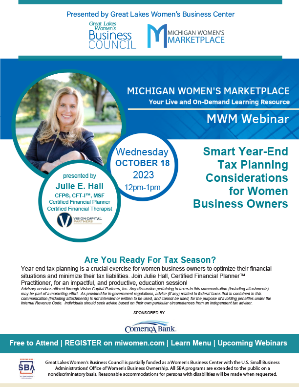 MWM Webinar Julie.Hall.Oct.18.2023 Tax Prep