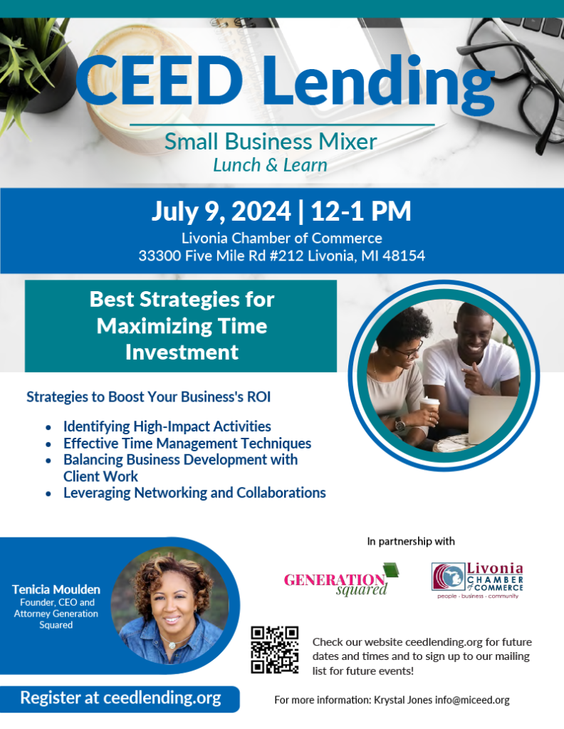 CEED Lending Small Business Mixer Tenicia Moulden Great Lakes WBC
