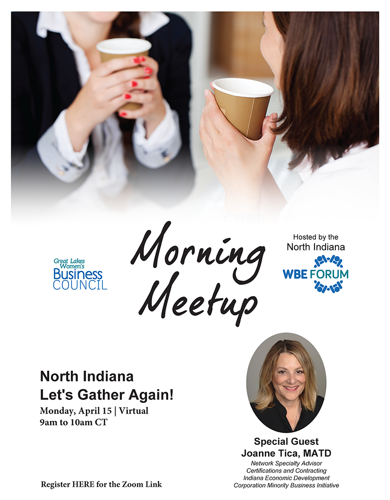 Morning Meetup WBE Forum Flyer North Indiana